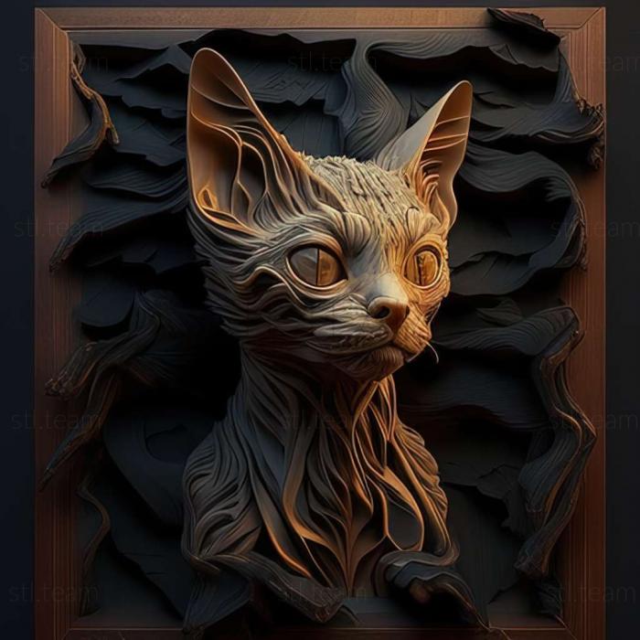 3D model Lykoi cat (STL)